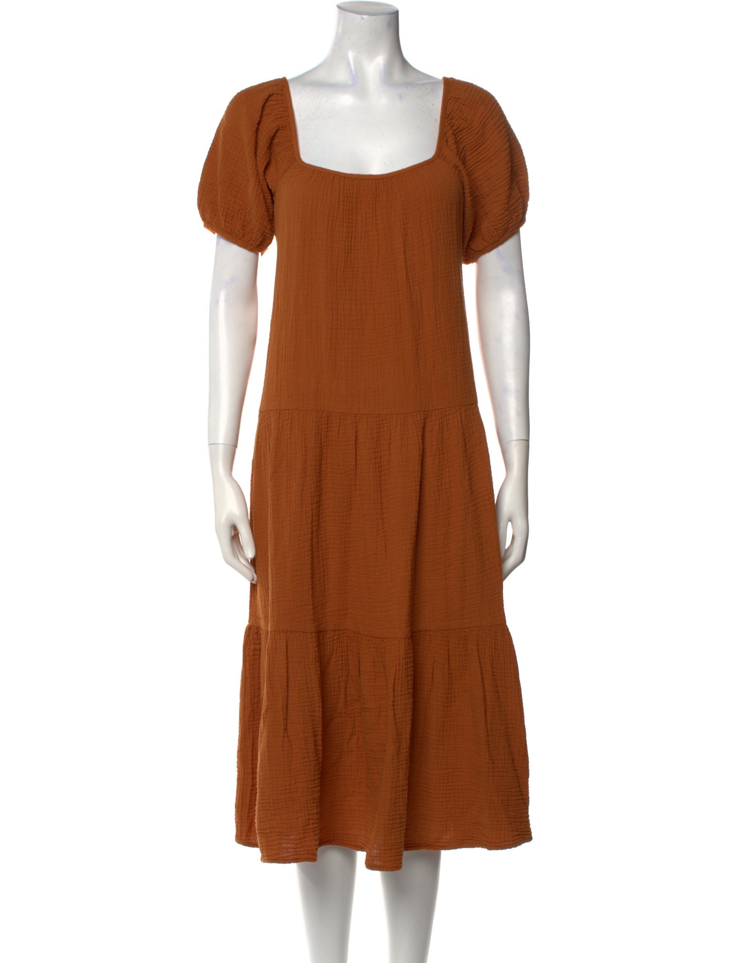 Honorine Square Neckline Midi Length Dress