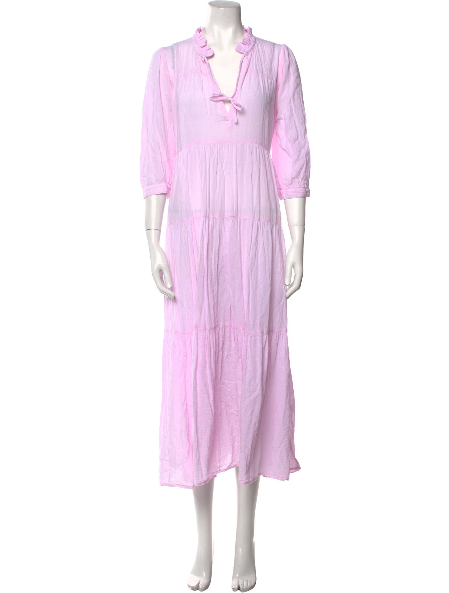 Honorine V-Neck Midi Length Dress