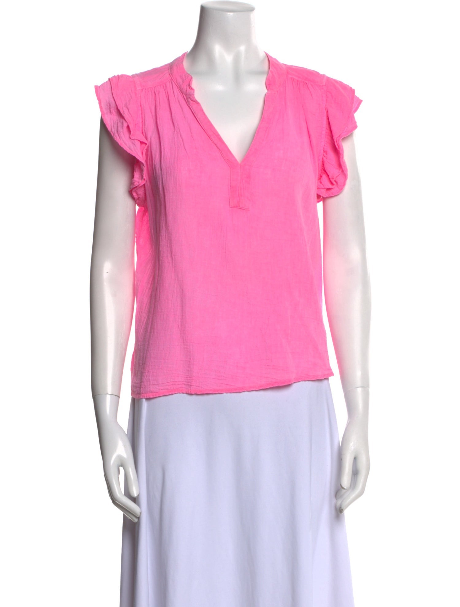 Honorine V-Neck Short Sleeve Blouse