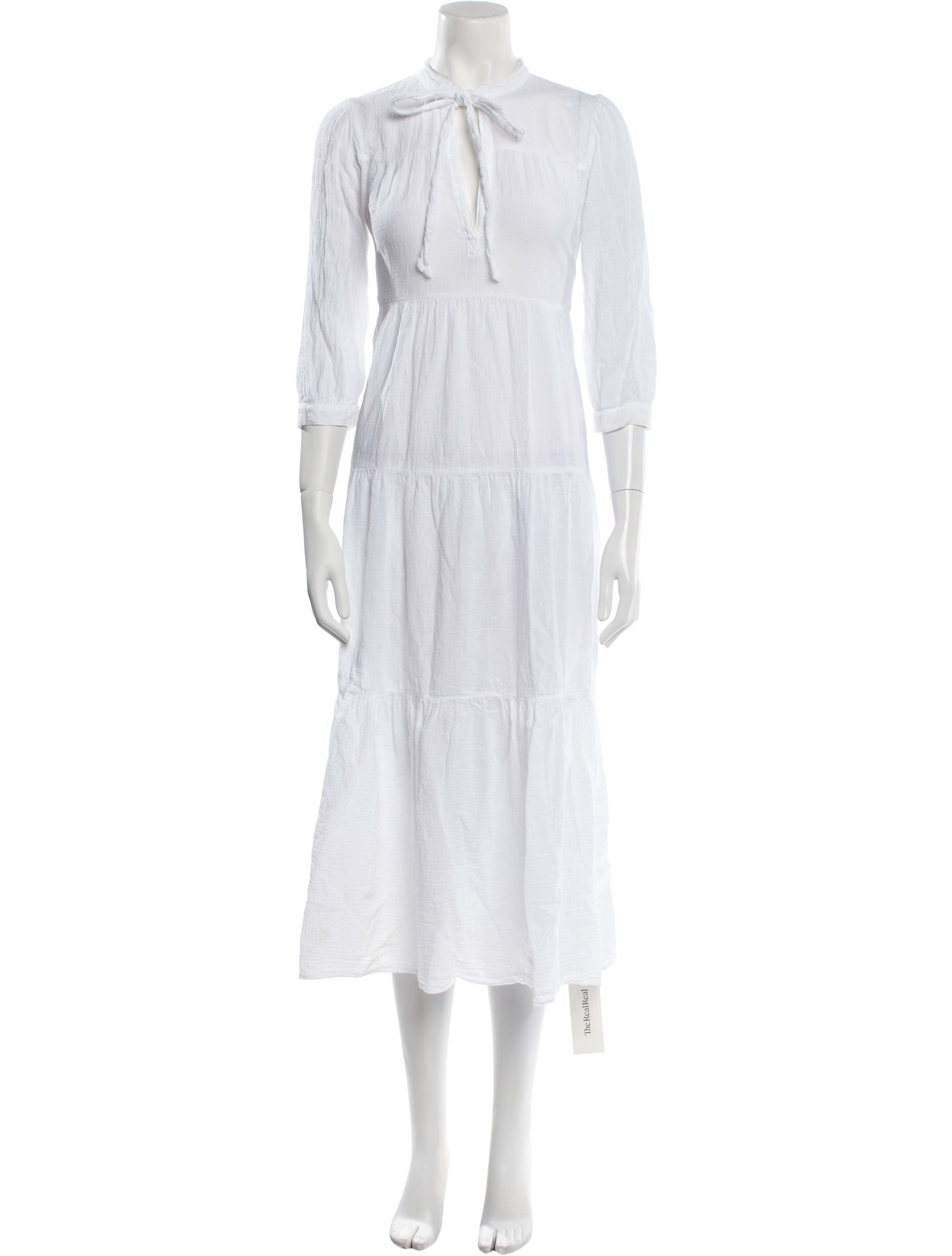 Honorine Tie Neck Long Dress