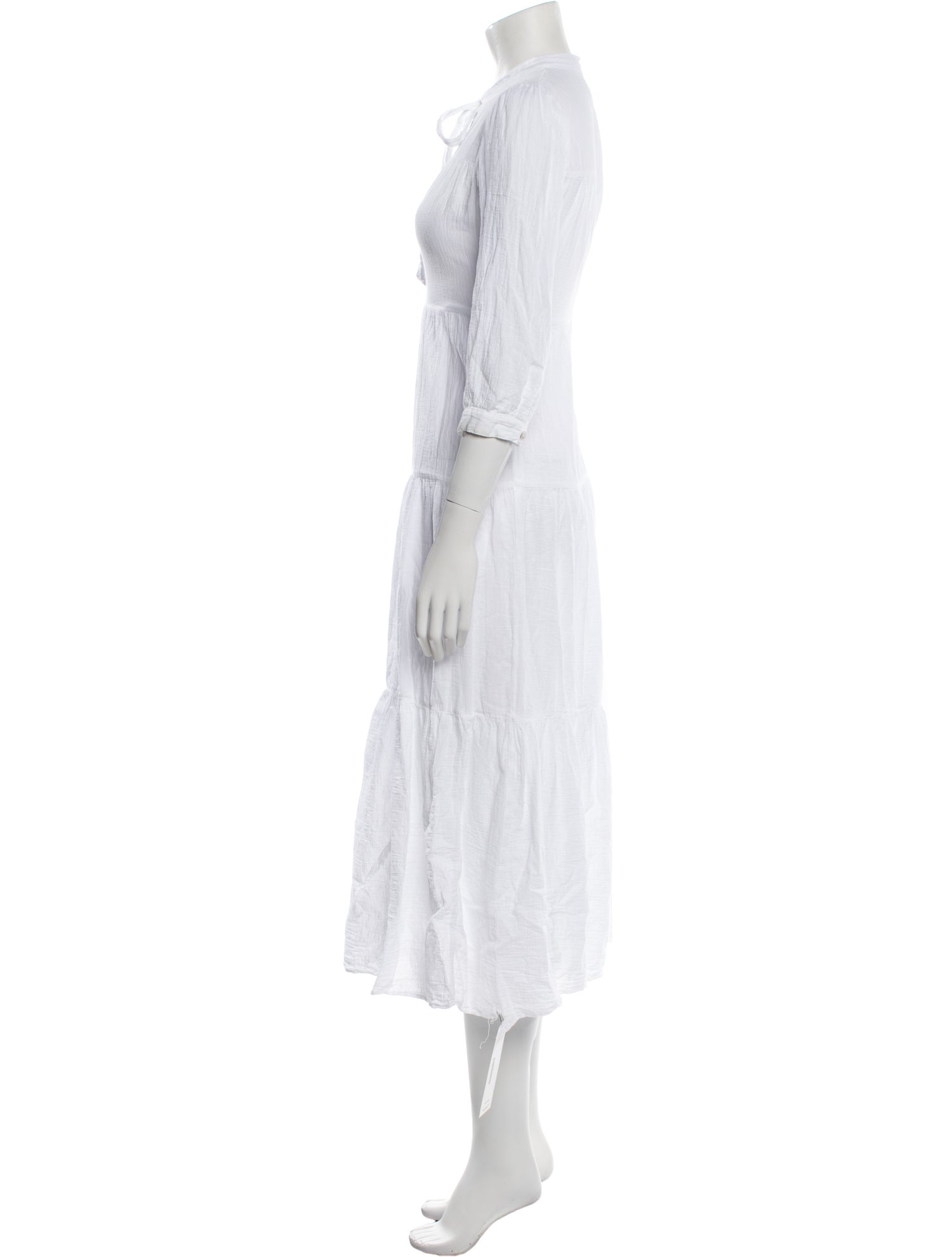 Honorine Tie Neck Long Dress