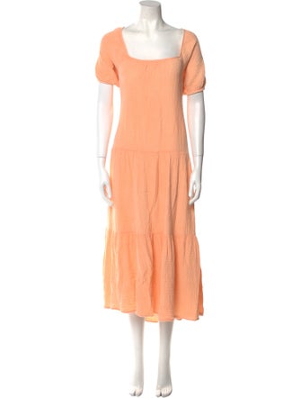 Honorine Square Neckline Long Dress