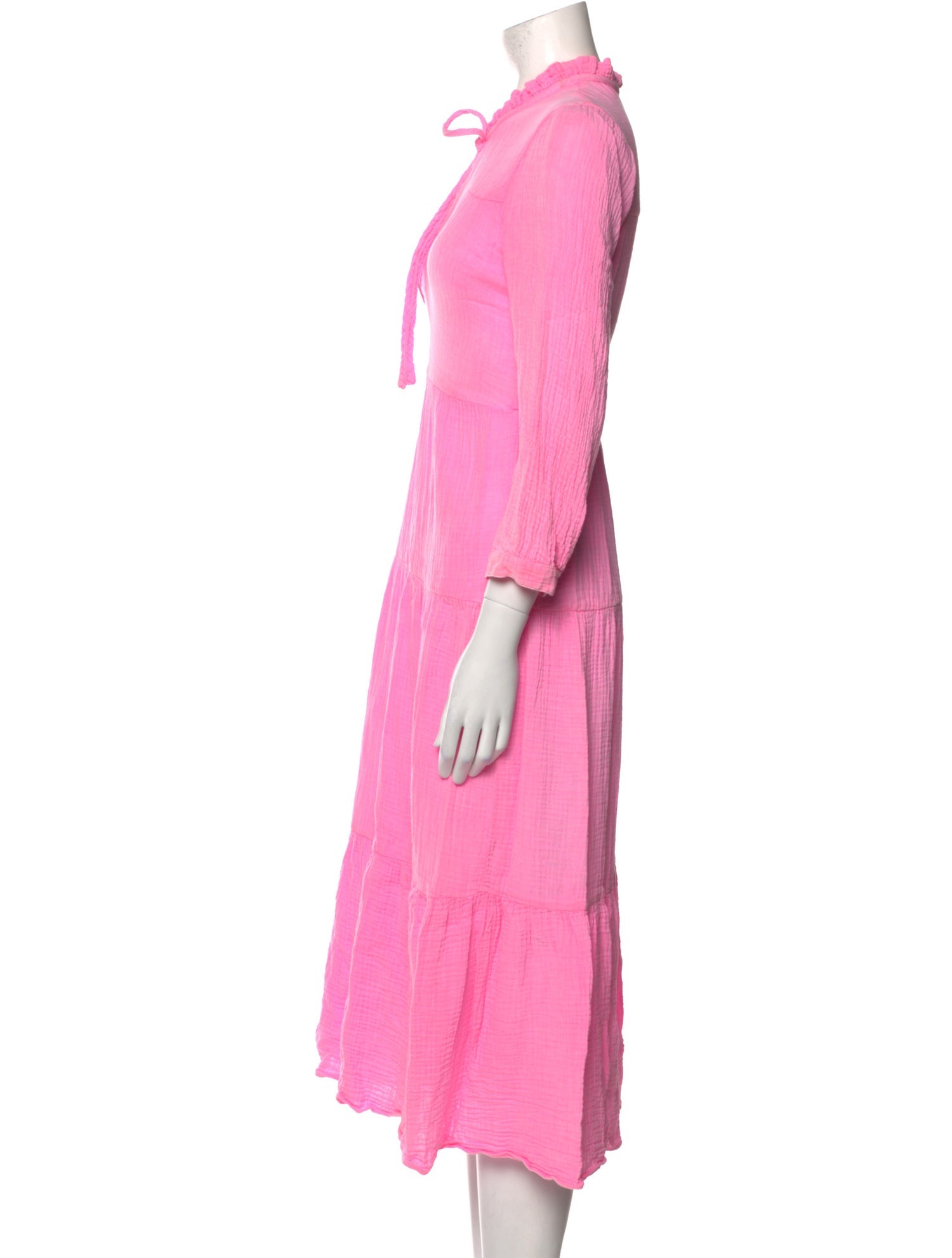 Honorine Tie Neck Long Dress