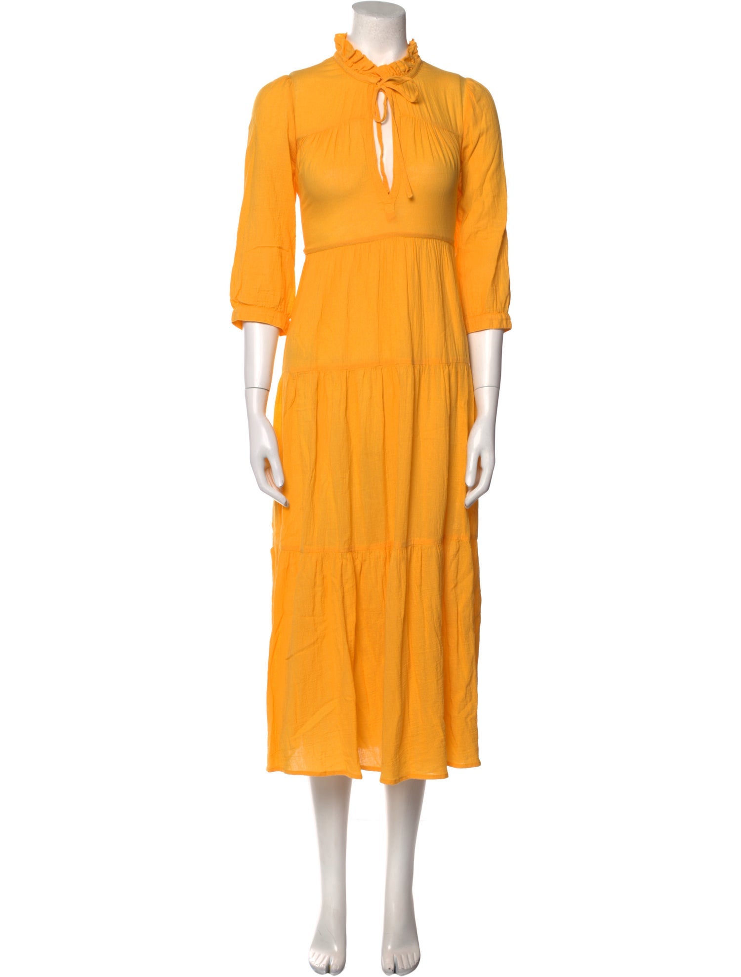 Honorine Tie Neck Long Dress