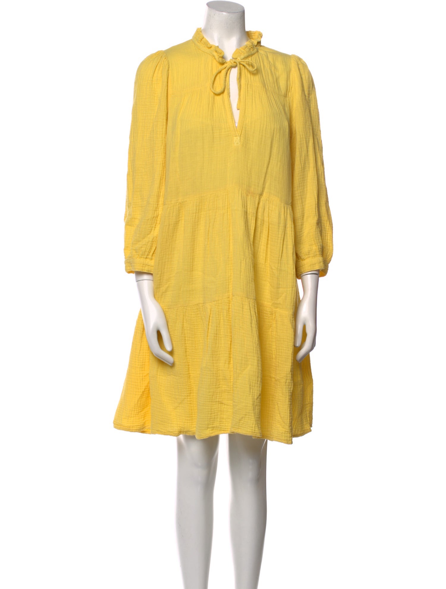 Honorine Tie Neck Knee-Length Dress