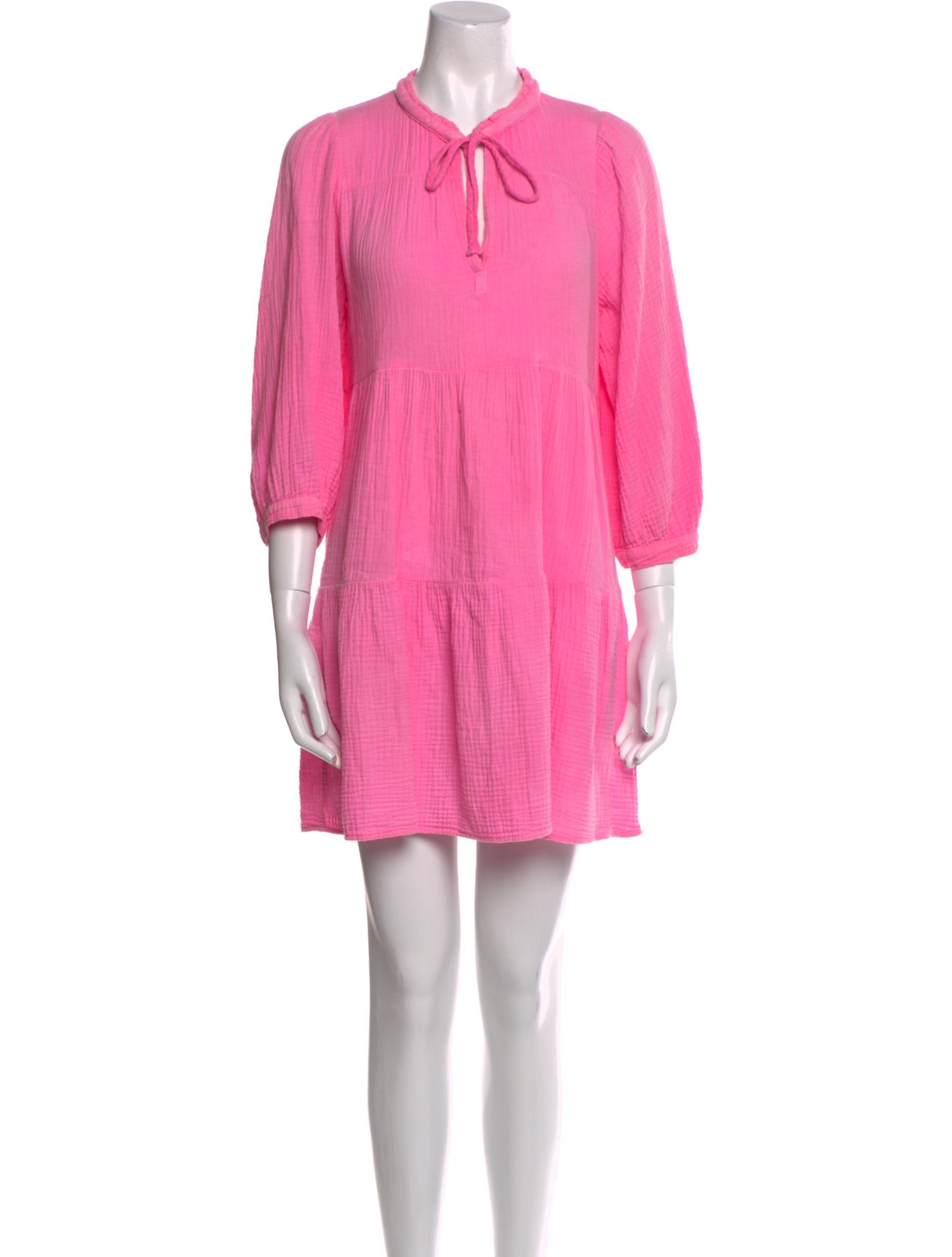 Honorine Tie Neck Mini Dress