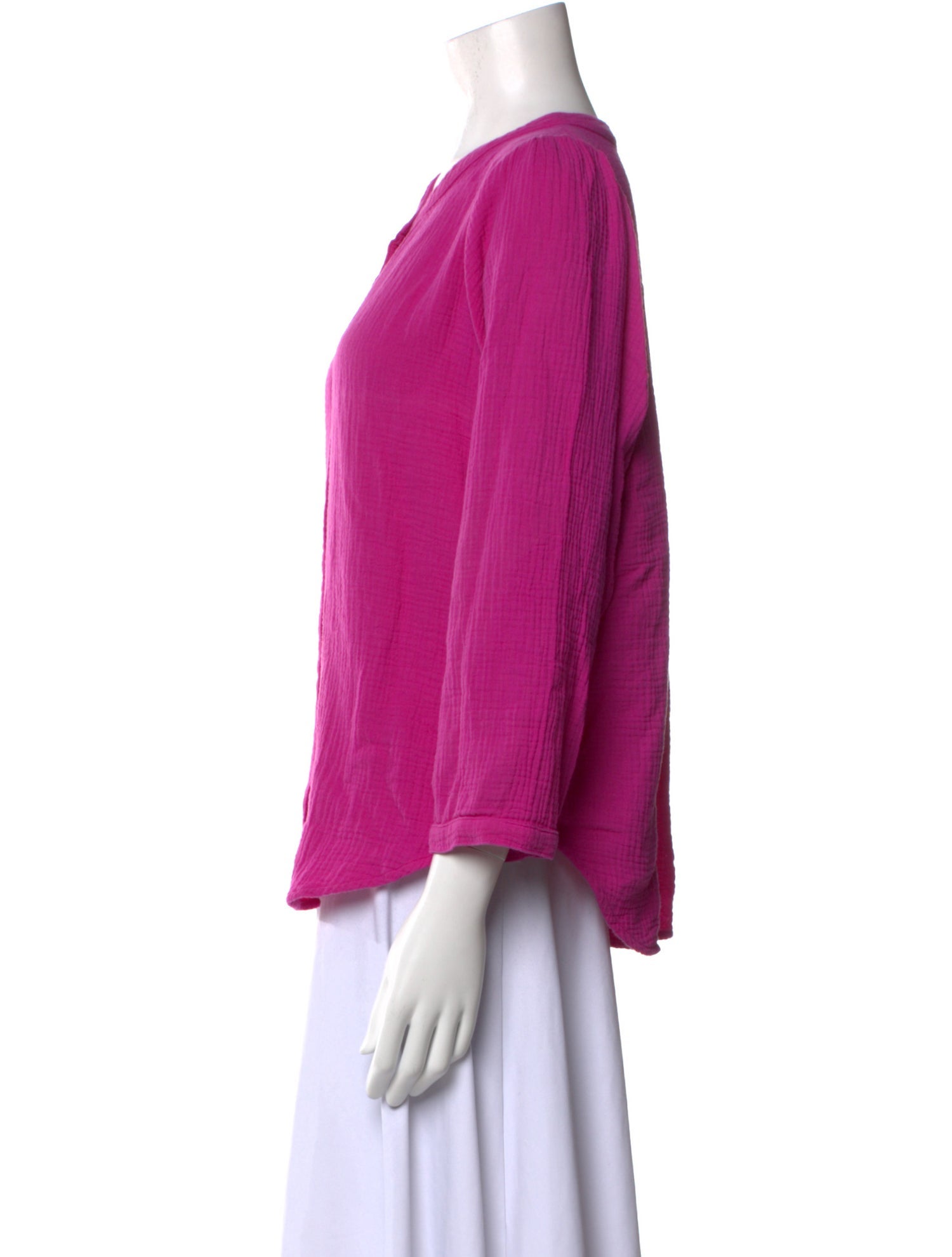 Honorine V-Neck Three-Quarter Sleeve Blouse