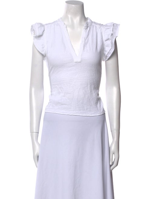 Honorine V-Neck Short Sleeve Crop Top