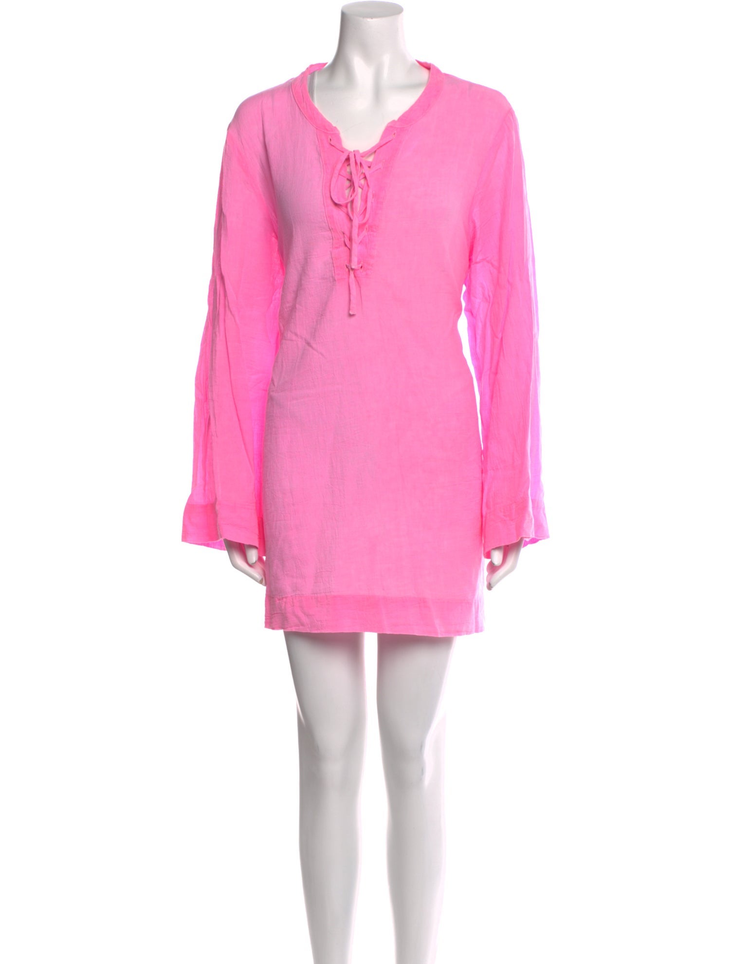 Honorine Tie Neck Mini Dress