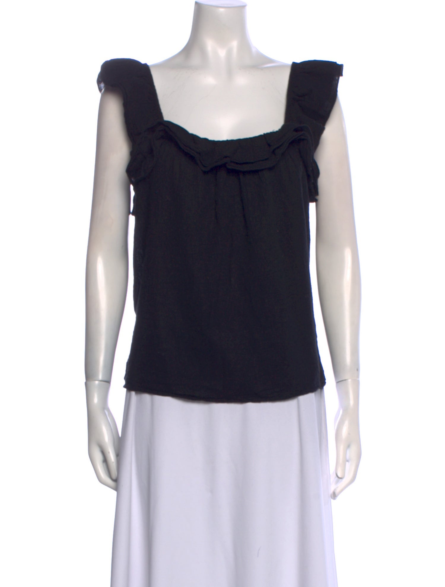 Honorine Square Neckline Sleeveless Top
