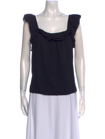Honorine Square Neckline Sleeveless Top
