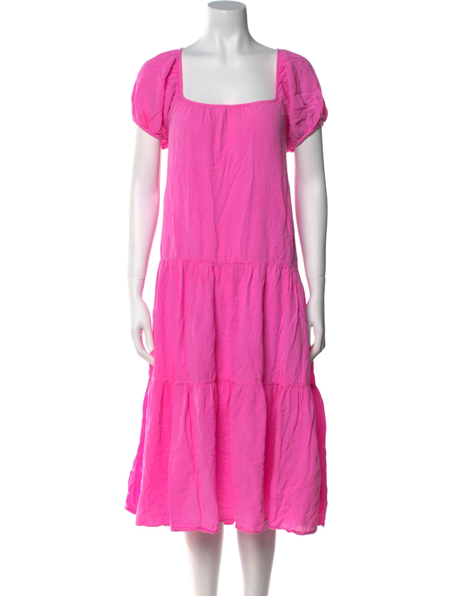 Honorine Square Neckline Knee-Length Dress