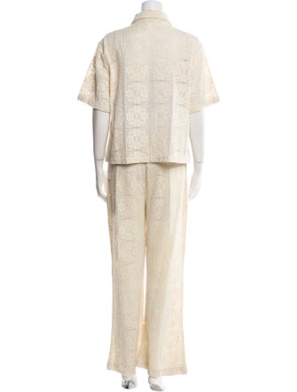 Honorine Lace Pattern Pant Set