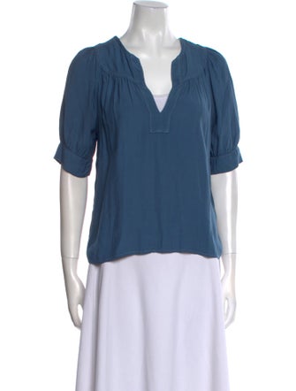 Honorine V-Neck Short Sleeve Blouse