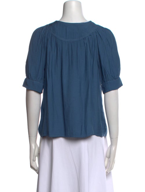 Honorine V-Neck Short Sleeve Blouse