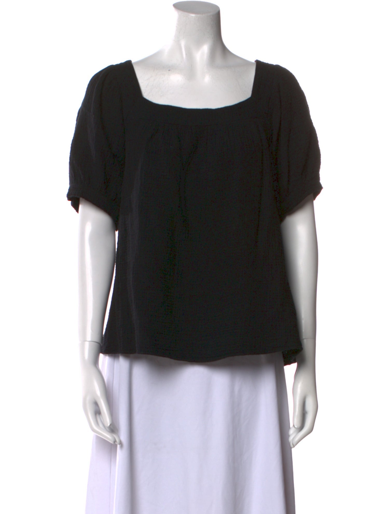 Honorine Square Neckline Short Sleeve Blouse