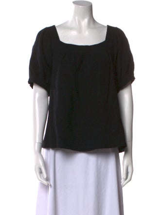 Honorine Square Neckline Short Sleeve Blouse