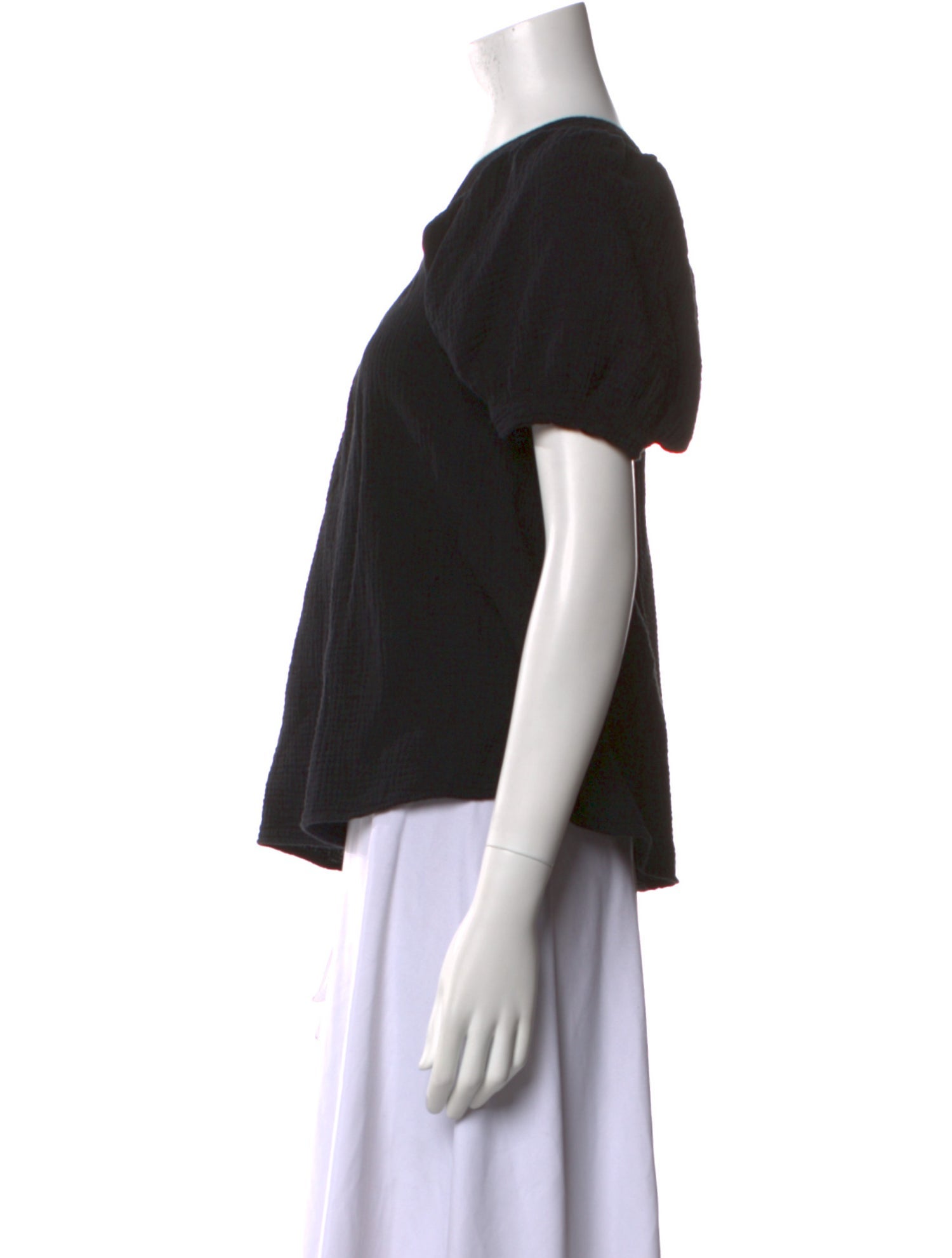 Honorine Square Neckline Short Sleeve Blouse