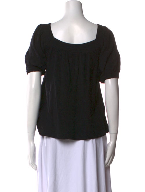 Honorine Square Neckline Short Sleeve Blouse