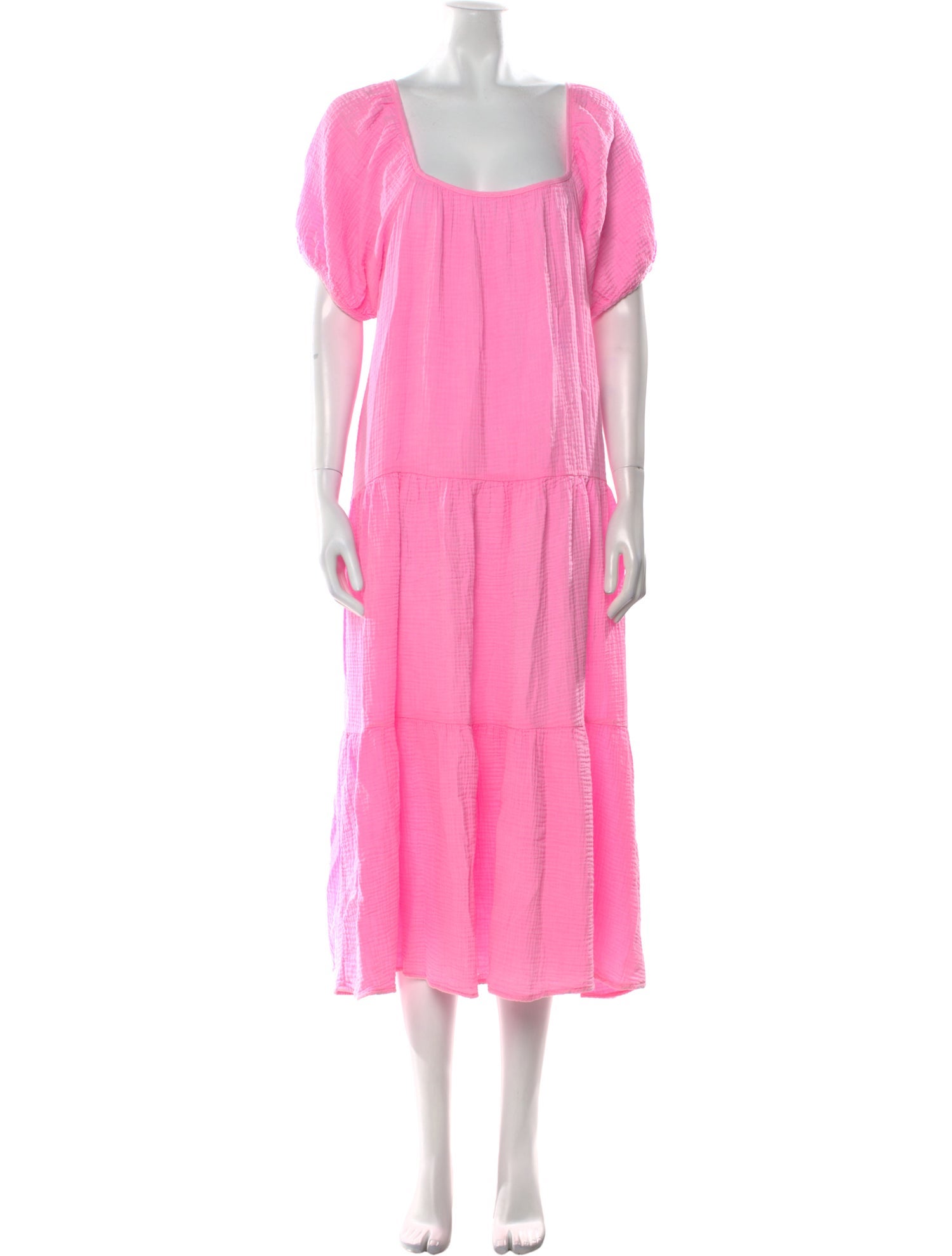 Honorine Square Neckline Midi Length Dress