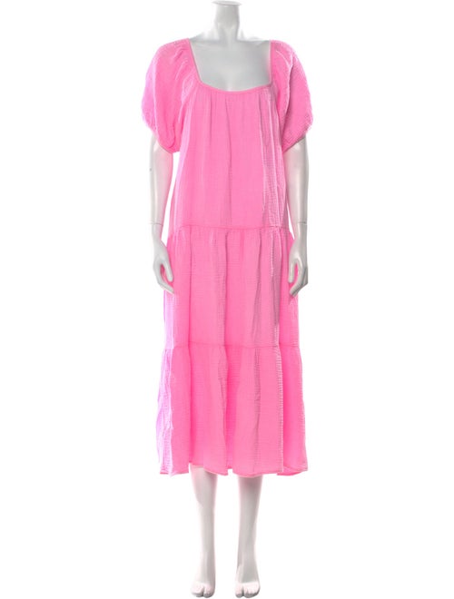 Honorine Square Neckline Midi Length Dress