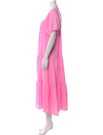 Honorine Square Neckline Midi Length Dress