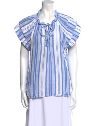 Honorine Striped Crew Neck Blouse