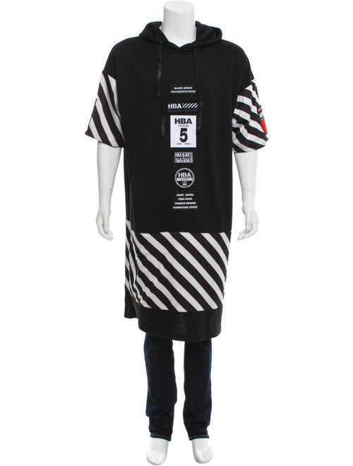 Hood by Air Longline Patchwork Sweatshirt black