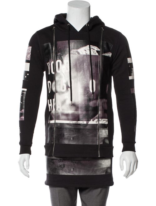 Hood by Air Graphic Print Hoodie black