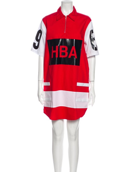Hood by Air Printed Mini Dress Red