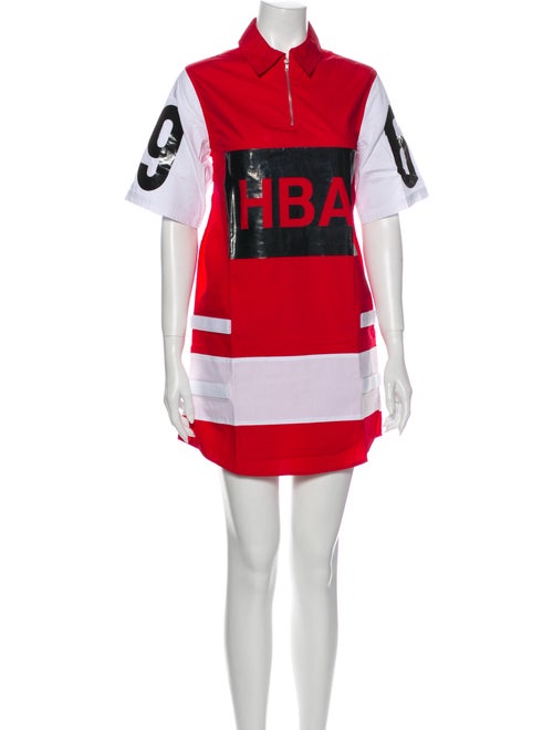 Hood by Air Graphic Print Mini Dress Red