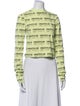 Hood by Air Printed Mock Neck Crop Top