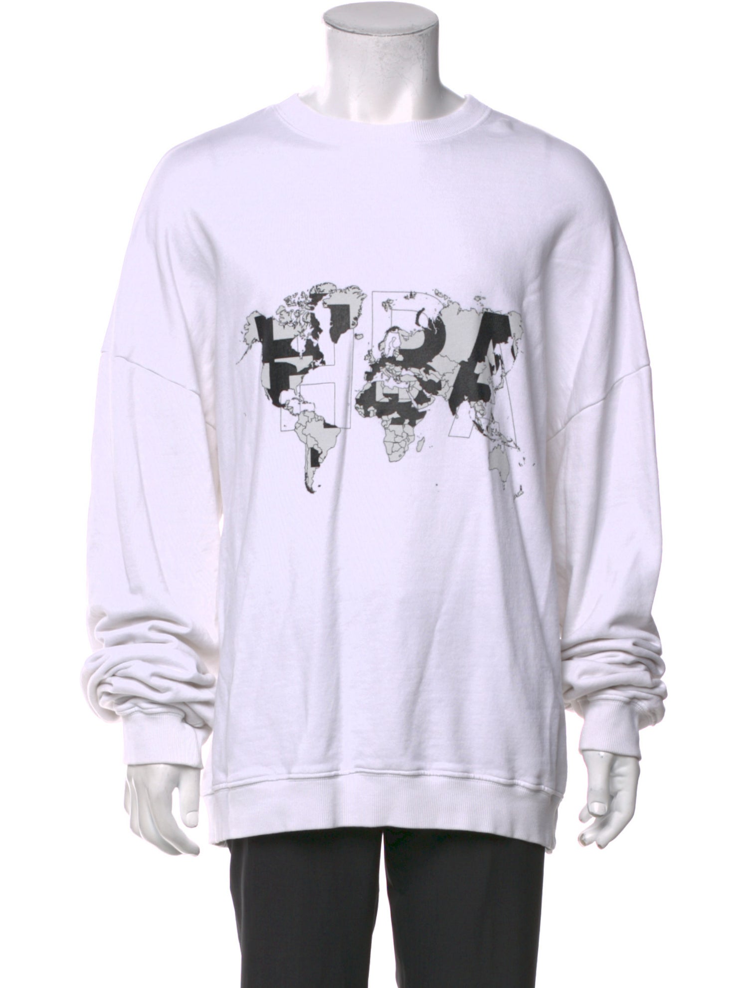 Hood by Air Graphic Print Crew Neck Sweatshirt