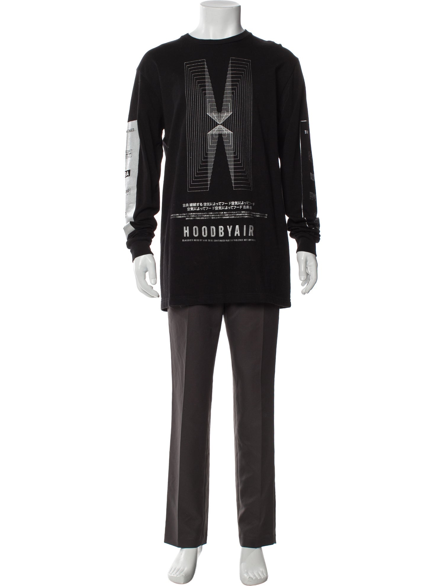 Hood by Air Graphic Print Crew Neck T-Shirt