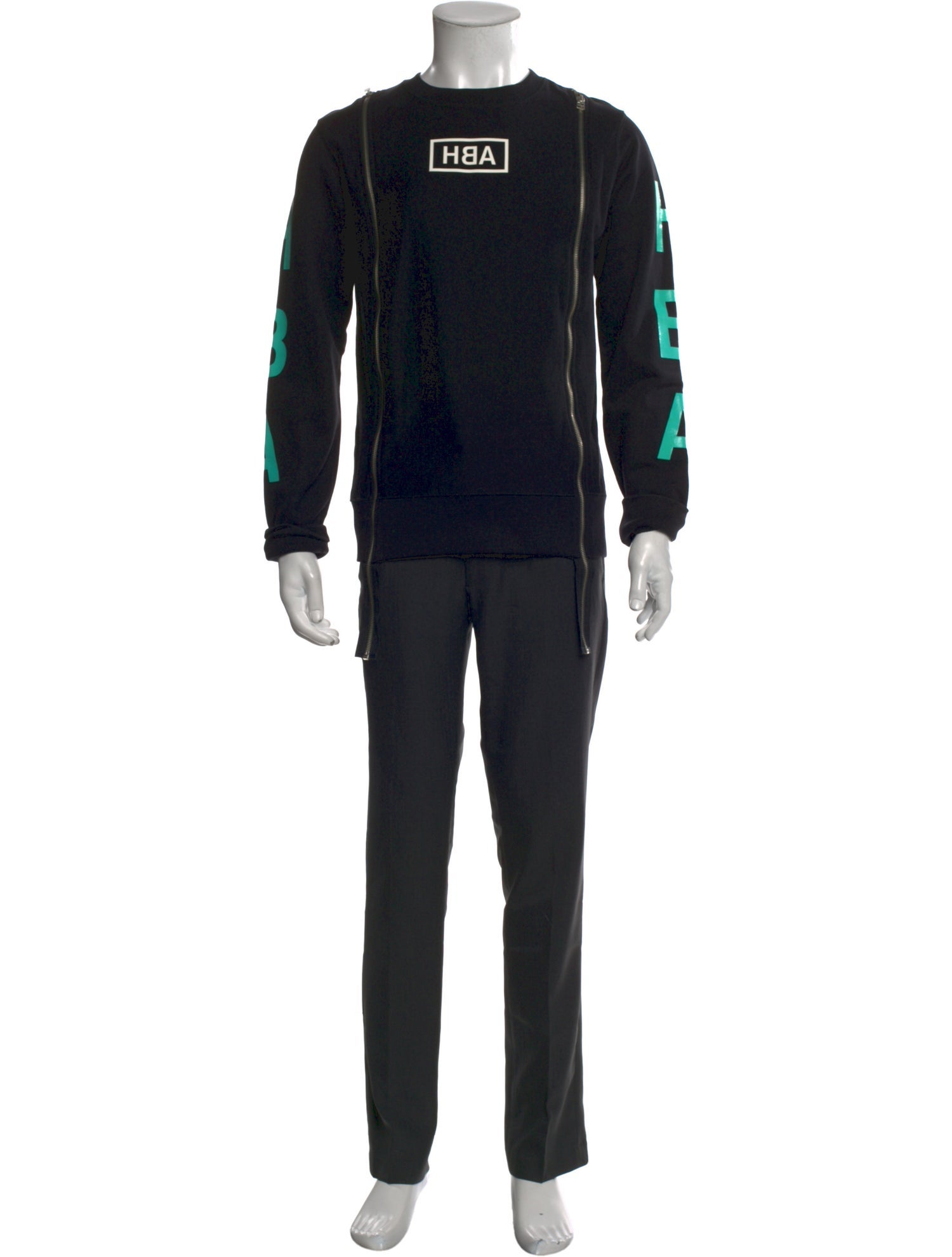 Hood by Air Graphic Print Crew Neck Sweatshirt