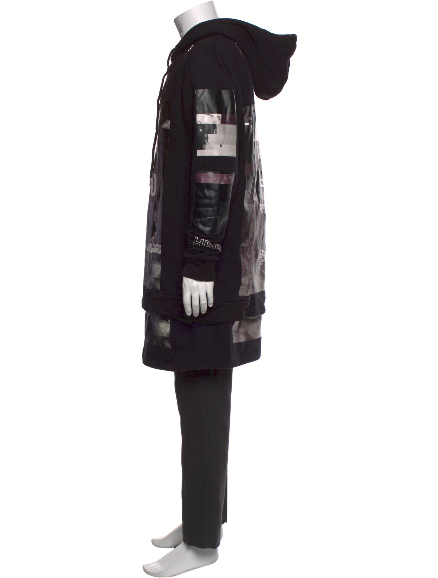 Hood by Air Graphic Print Crew Neck Hoodie