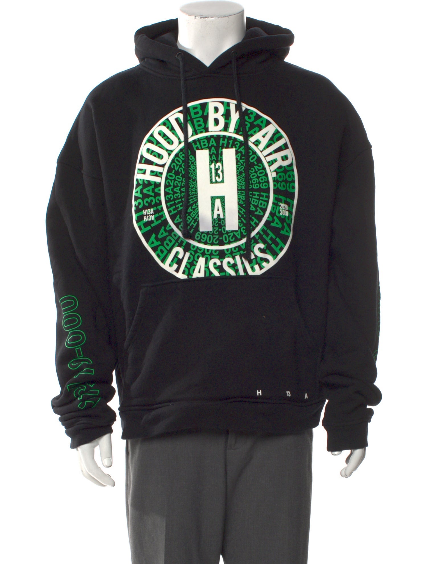 Hood by Air Graphic Print Crew Neck Hoodie