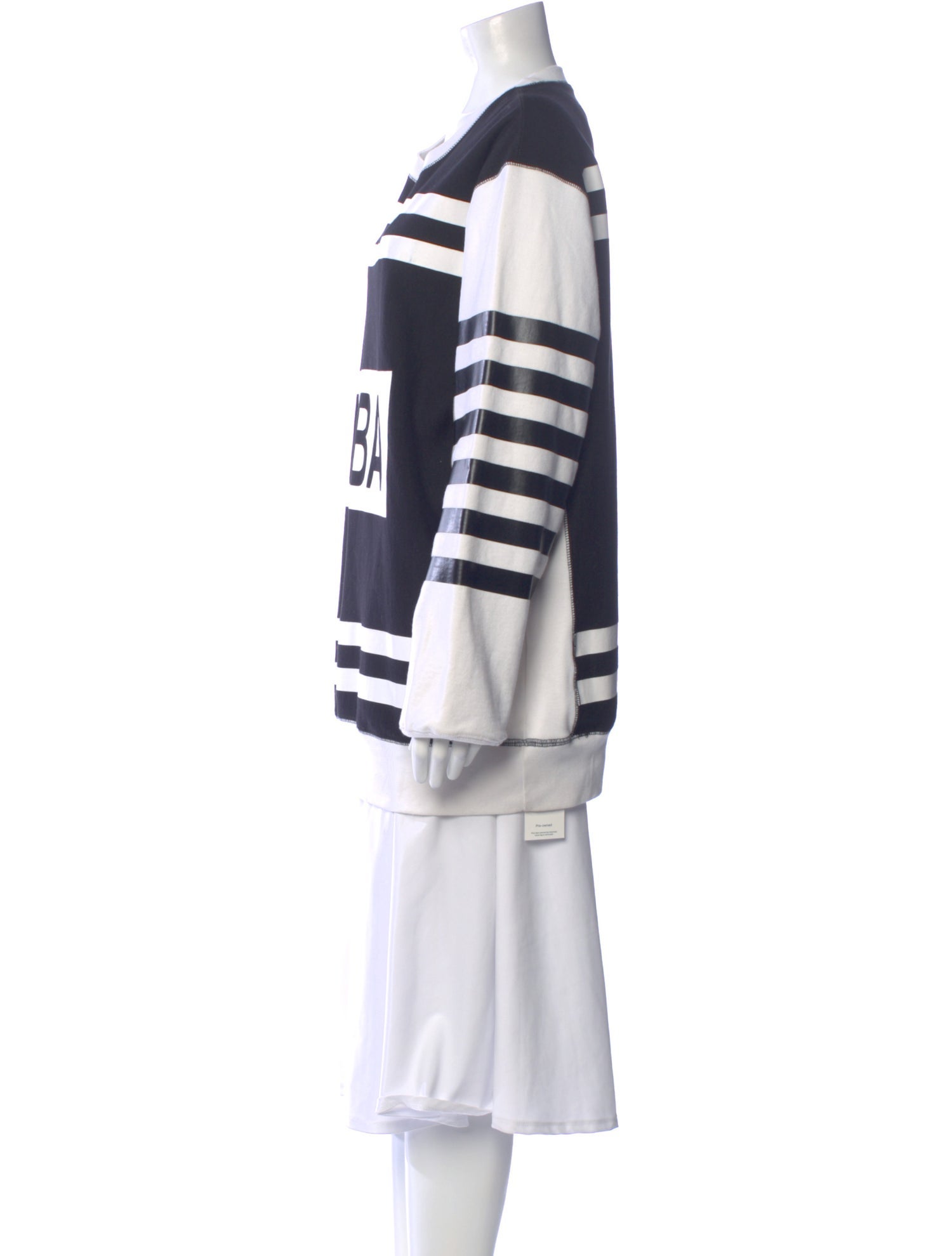 Hood by Air Striped Crew Neck Sweatshirt