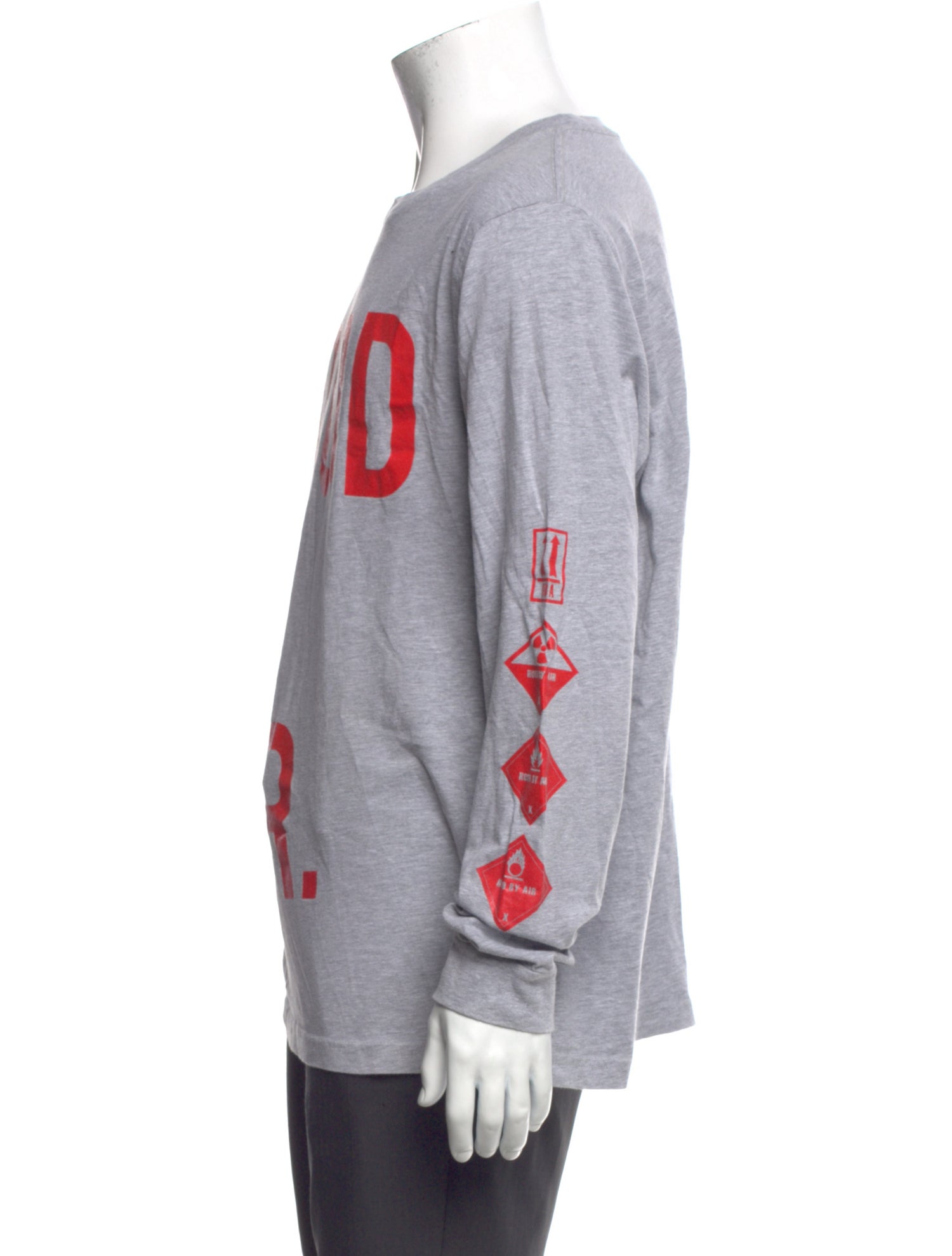 Hood by Air Graphic Print Crew Neck Henley