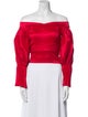Hossh Off-The-Shoulder Long Sleeve Crop Top