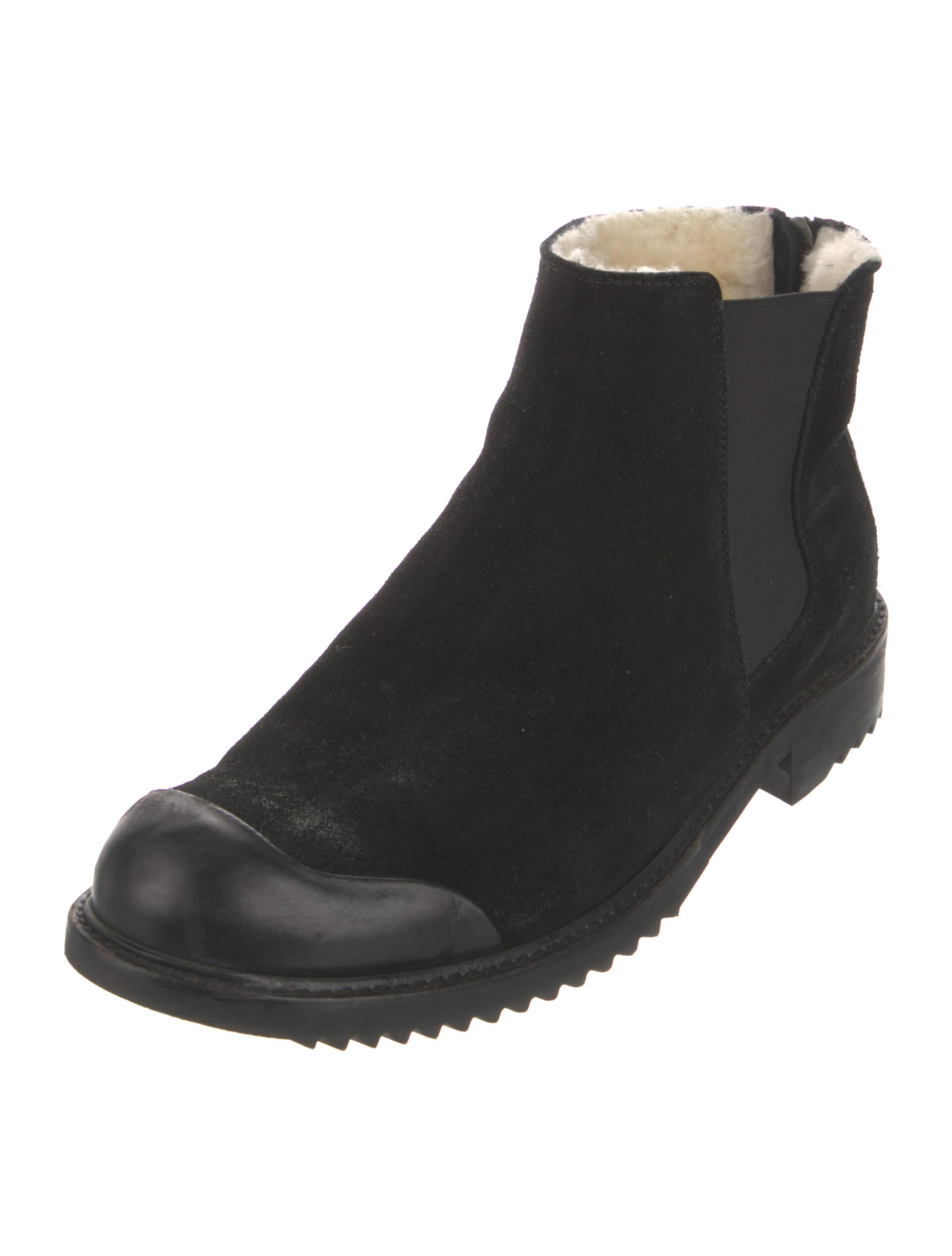 Emporio Armani Black Velvet Lace-Up Boots 8