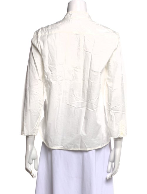 Hope Mock Neck Three-Quarter Sleeve Button-Up Top