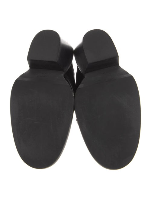 Hope Patent Leather Fringe Trim Accent Mules