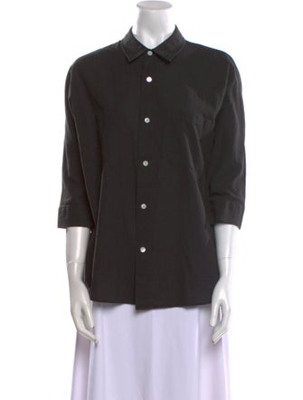Hope Three-Quarter Sleeve Button-Up Top