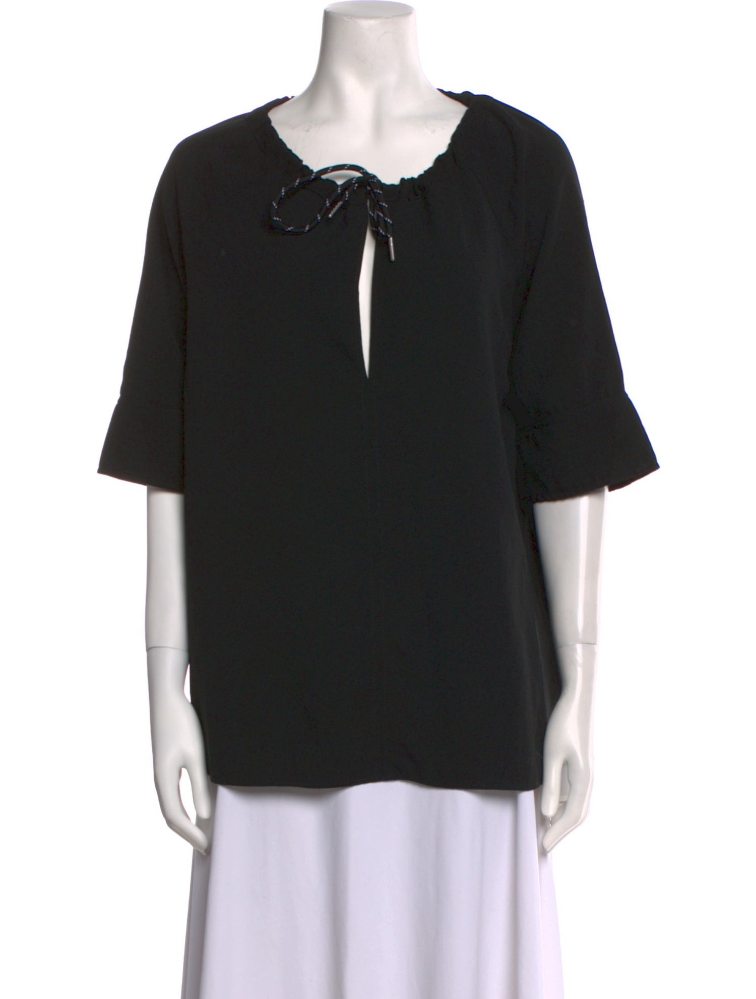 Hope Tie Neck Three-Quarter Sleeve Blouse