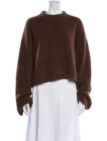 Pre-owned Hope Alpaca Crew Neck Sweater In Brown
