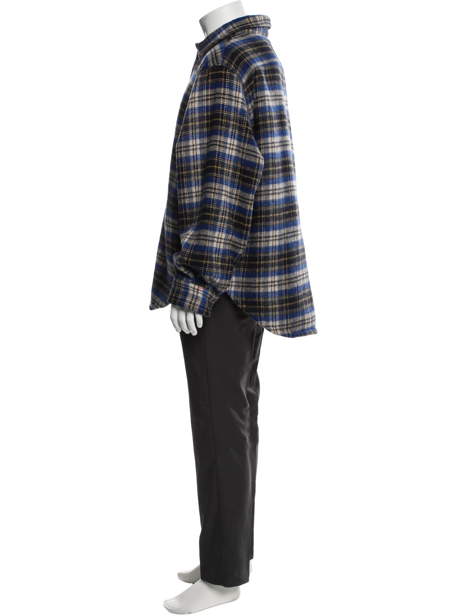 Heron Preston for Calvin Klein Wool Plaid Print Jacket