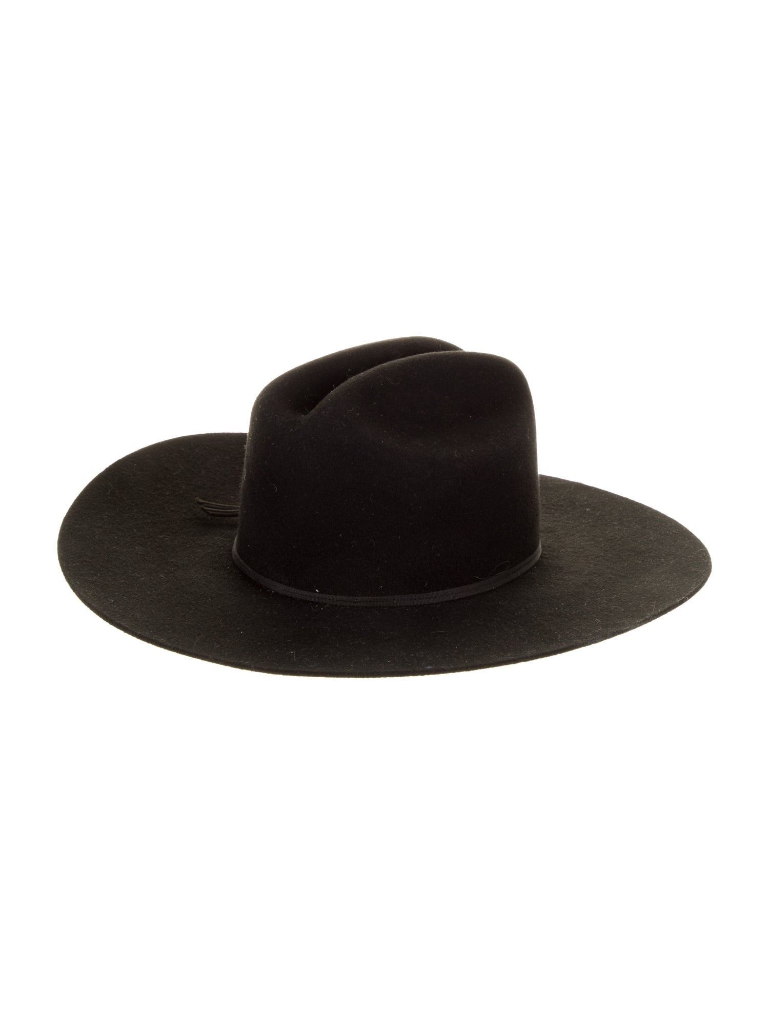 HAMPUI HATS HAMPUI HATS Wool Fedora Hat - Black Hats  display picture 2