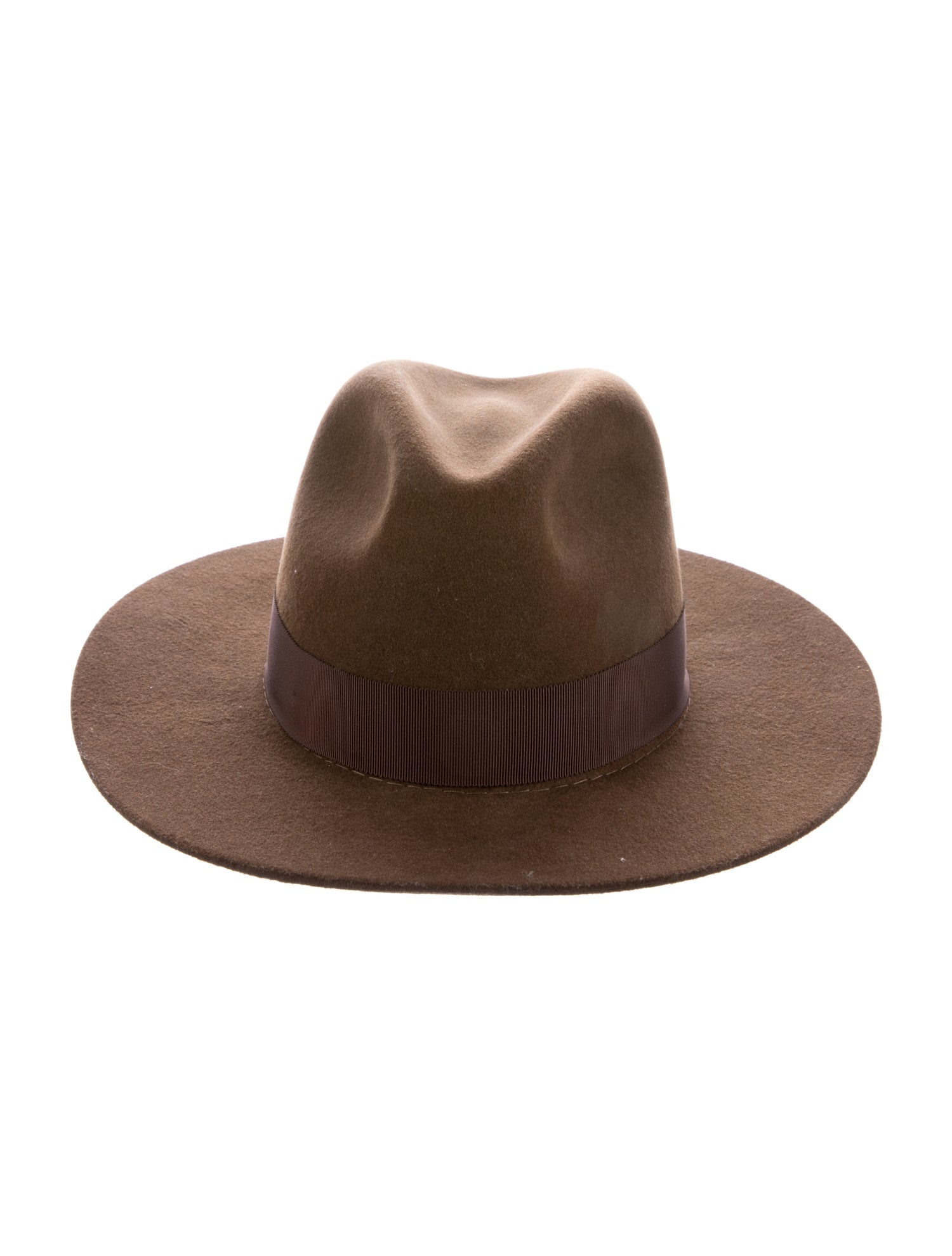 HAMPUI HATS Wool Wide-Brimmed Fedora