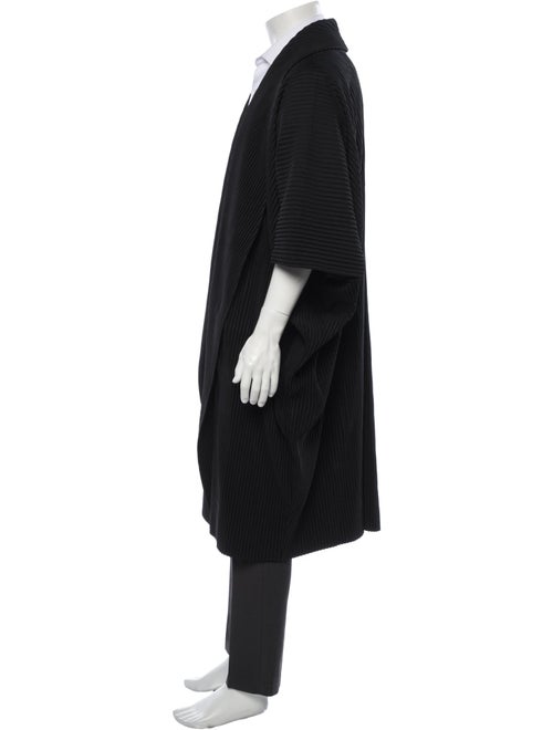 HOMME PLISSÉ ISSEY MIYAKE Open Front Three-Quarter Sleeve Cardigan